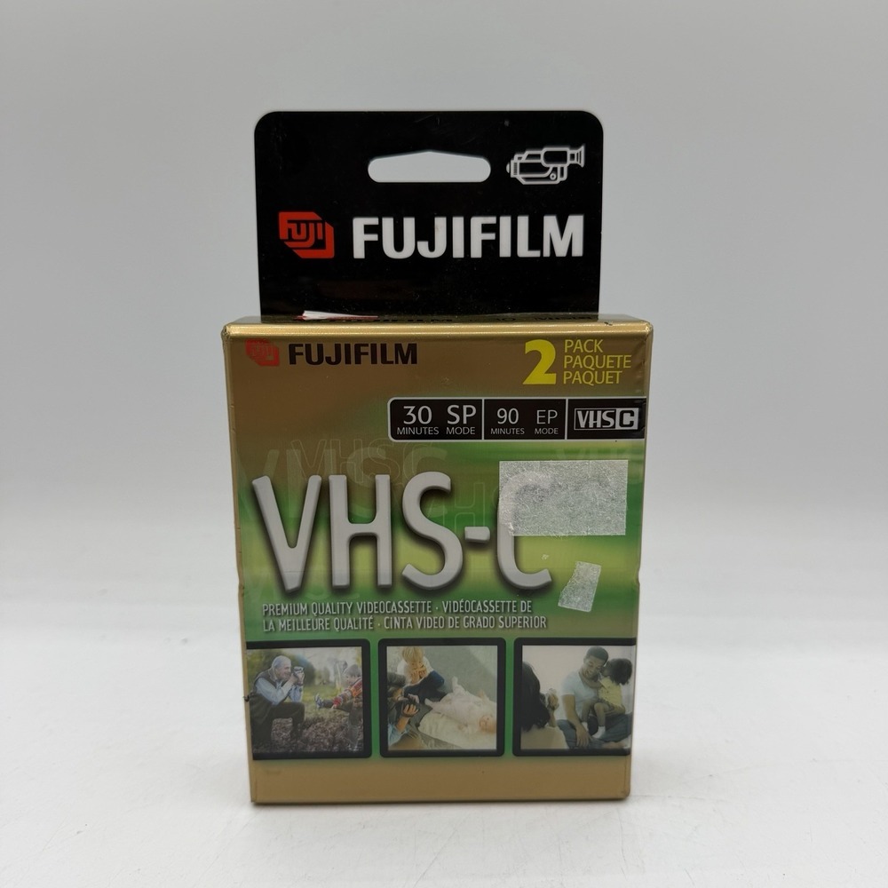 FujiFilm VHS-C Camcorder TC-30 Blank Tapes 2 Pack New